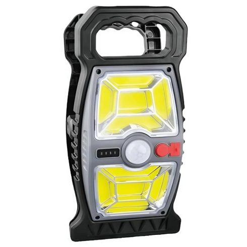 Solar LED Mozgásérzékelős Csipesz Napelem Lámpa – YX-667C, Napelemes és USB Type-C töltéssel, IP65