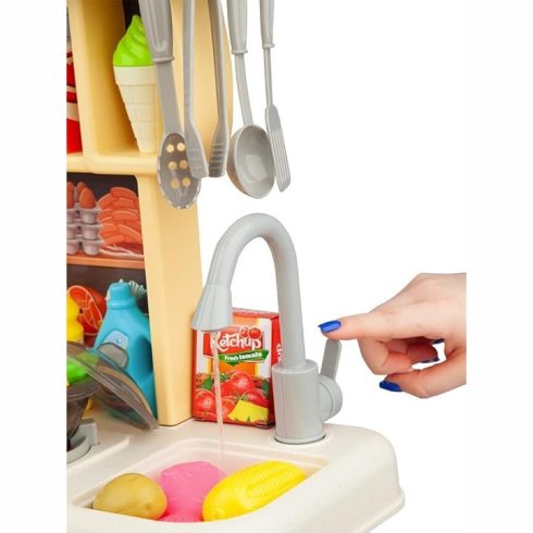 Yupy Konyhai Készlet Fröccsenő és Vízáramlás Funkcióval és 64 kiegészítővel 3+ éves gyerekeknek