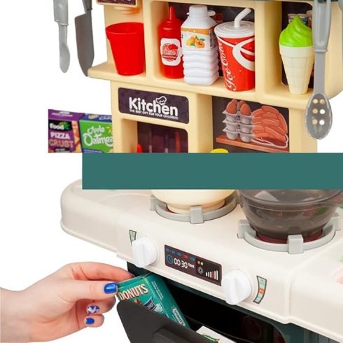 Yupy Konyhai Készlet Fröccsenő és Vízáramlás Funkcióval és 64 kiegészítővel 3+ éves gyerekeknek