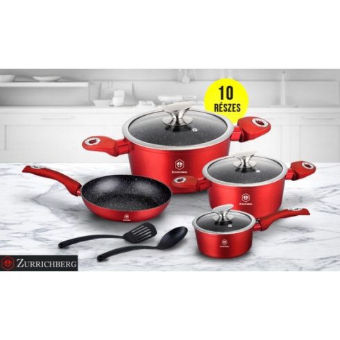 Zurrichberg 11 részes Márvány Bevonatú Öntött Alumínium Edénykészlet ZBP/7120