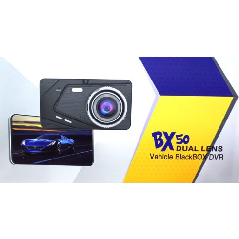 ÚJ LARIOX 503CX FullHD 1080P autós menetrögzítő kamera tolatókamerával Fémházban, beépített G-szenzor és LED fény