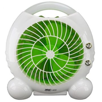   Hordozható TÖBBFUNKCIÓS Akkus Asztali ventilátor LED-es világítással 16 Cm átmérő 2 sebesség