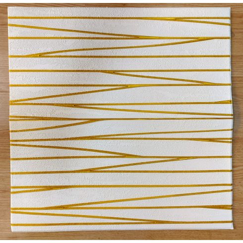 10 Darab Öntapadós 3D falmatrica Tapéta Absztrakt Aranyág mintákkal 70x 70 x 0,6 cm-es méretben