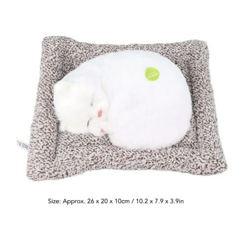 Alvó Nyávogó Plüss Cica Több Színben Szép kidolgozású Játék Macska Töltött Aktívszén Zacskóval Otthoni és Autódekoráció is lehet