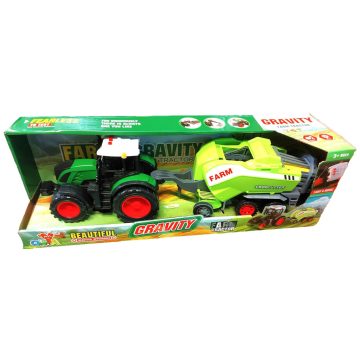   Gravity Arató Traktor Lendkerekes 42 Cm Hosszú Tologatós Játék Zenél és Világít !