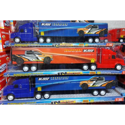 Óriás Teherszállító Kamion Konténerszállító Pótkocsival