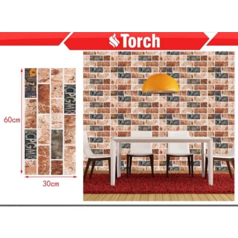 Öntapadós Torch Vinil Tapéta Modern Tégla Mintás