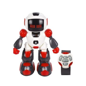   Új Fajta Buddy Táncos Robot Óra Távirányítóval Gesztus Vezérléssel fehér/piros, 27 cm