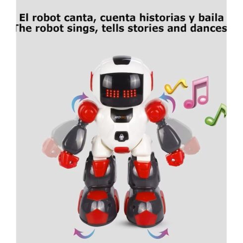 Új Fajta Buddy Táncos Robot Óra Távirányítóval Gesztus Vezérléssel fehér/piros, 27 cm