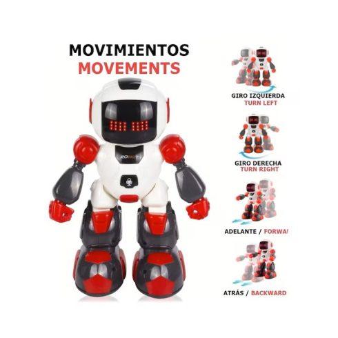 Új Fajta Buddy Táncos Robot Óra Távirányítóval Gesztus Vezérléssel fehér/piros, 27 cm