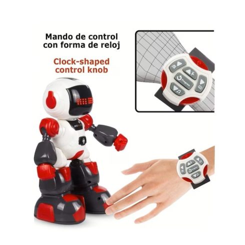 Új Fajta Buddy Táncos Robot Óra Távirányítóval Gesztus Vezérléssel fehér/piros, 27 cm