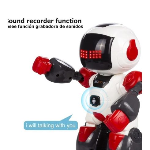 Új Fajta Buddy Táncos Robot Óra Távirányítóval Gesztus Vezérléssel fehér/piros, 27 cm