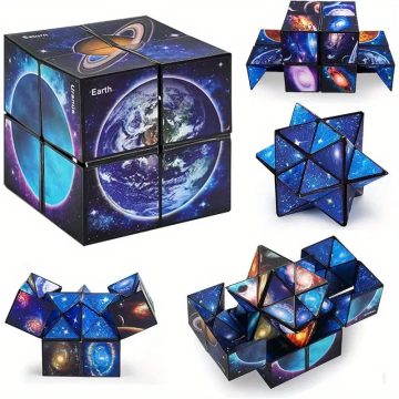   Újdonság Mágneses Varázskocka Magic Cube  Fejlesztő Játék Most 2 az 1 ben, a Végtelen Űr témában