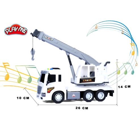 PLAY ME interaktív Kamion Játék Gyerekeknek – Hangeffektusok, fények, szórakoztató zene és közlekedési ismeretek – Oktató építőipari jármű fiúknak és lányoknak