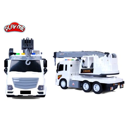 PLAY ME interaktív Kamion Játék Gyerekeknek – Hangeffektusok, fények, szórakoztató zene és közlekedési ismeretek – Oktató építőipari jármű fiúknak és lányoknak