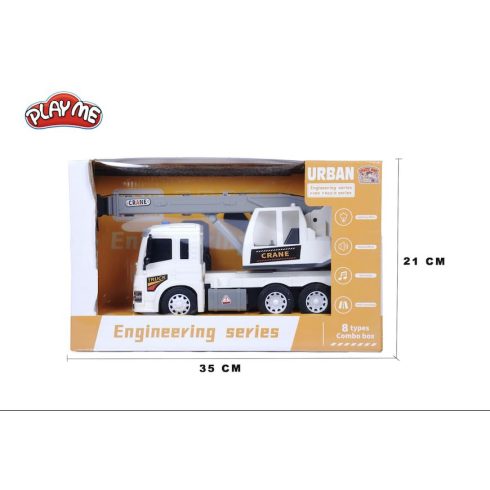 PLAY ME interaktív Kamion Játék Gyerekeknek – Hangeffektusok, fények, szórakoztató zene és közlekedési ismeretek – Oktató építőipari jármű fiúknak és lányoknak