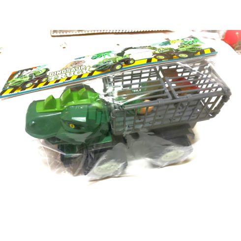 Újdonság Tologatós Dínófejű Kamion Dínó Fej Teherautó Dinoszauruszokkal a Fedélzeten 30 cm