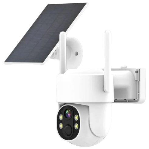 Durevin térfigyelő kamera, napelemmel, WIFI, 4MP HD, Night Vision mód, intelligens mozgásérzékelők, PIR funkció, kétirányú kommunikáció, 7800 mAh akku forgatás funkció