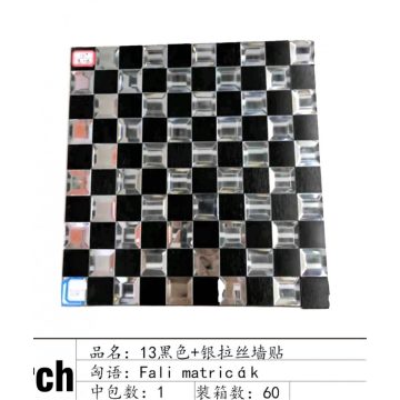   3d Öntapadós Ragasztható Fekete - Fehér Mozaik - Csempe - Mozaik Panel 30 X 30 C