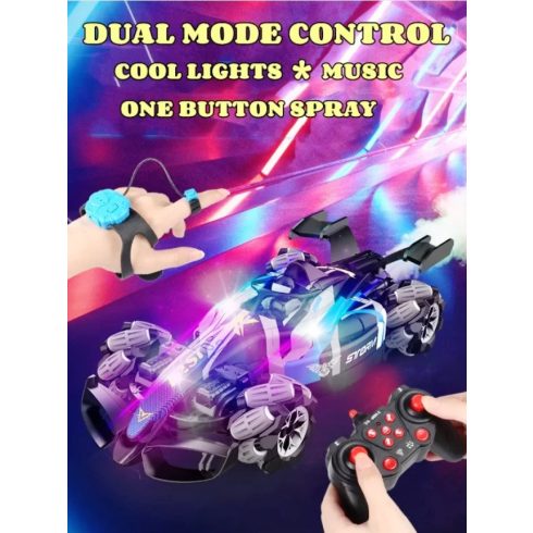 Nagy 1:10 30 Cm Formula 1 drift Autó – világító, zenélő, füstölő versenyautó távirányítóval Aszfaltra Köre