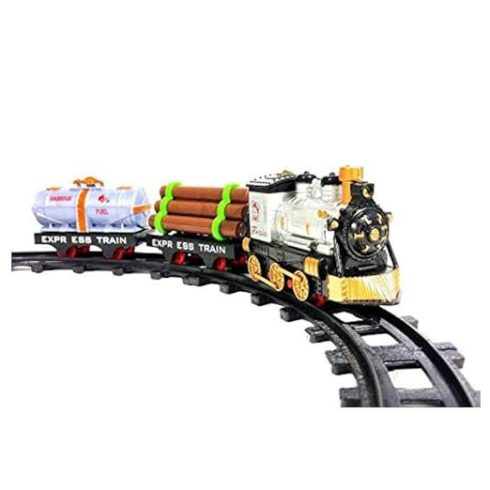 Vintage Classic Train Play Set akkumulátorral működtetve, sínnel