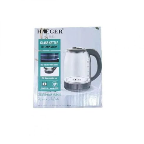 HAEGER PRÉMIUM 2 LITERES ÜVEG VÍZFORRALÓ 2000W - LEDES - RENDKÍVÜL GYORS!