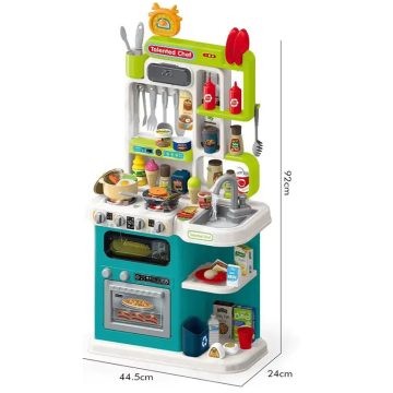   Home Chief  Profi Gyerek Konyha 92 cm Valósághű Funkciókkal és Kiegészítőkkel / 95 Darabos / Gyerekkonyha