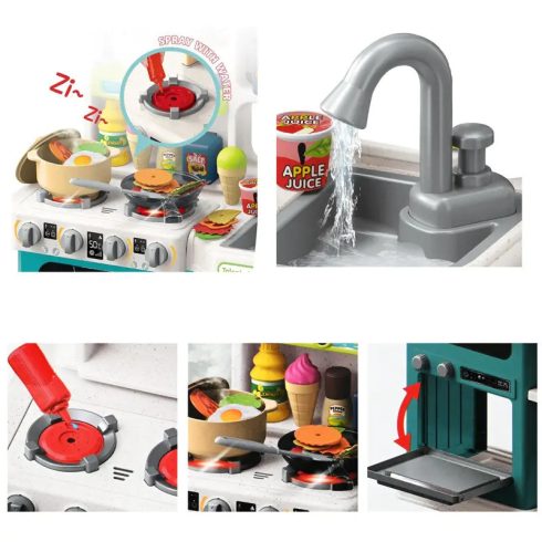 Home Chief  Profi Gyerek Konyha 92 cm Valósághű Funkciókkal és Kiegészítőkkel / 95 Darabos / Gyerekkonyha