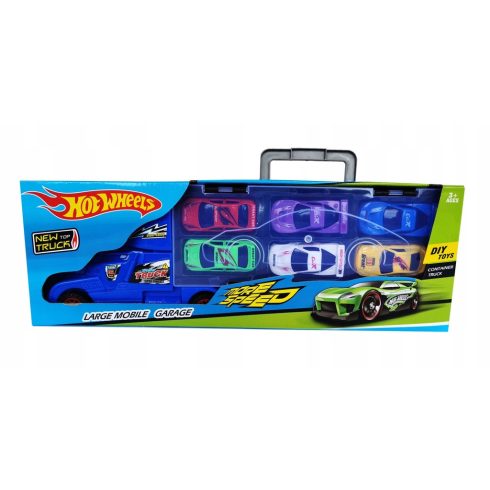 Hot Wheels Gyerekjáték Kamionszállító 6 kocsival