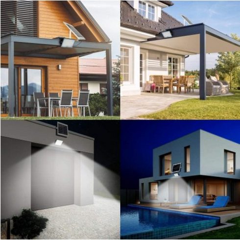 Jortan Erős Szolár paneles LED reflektor 100 W + távirányító