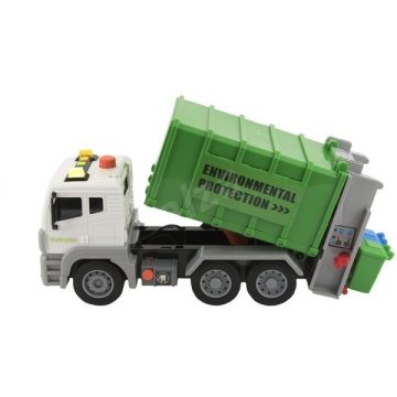   Lendkerekes Füstölős Kukásautó Kukás Autó Gumi kerekekkel