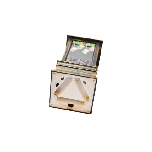 Karácsonyi, kandallót imitáló LED lámpás / 12 cm