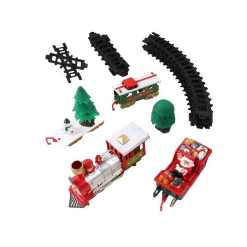 Zenélő és Világító Karácsonyi Kisvasút – elemes – 3 féle pályával Karácsony Ajándék