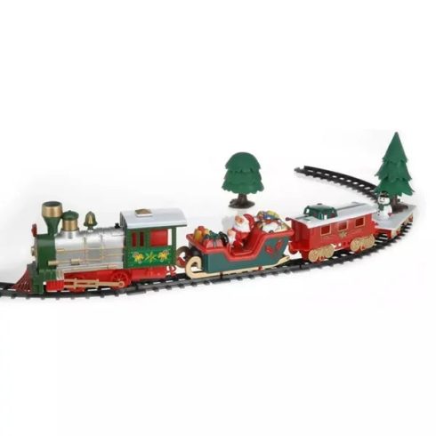 Zenélő és Világító Karácsonyi Kisvasút – elemes – 3 féle pályával Karácsony Ajándék