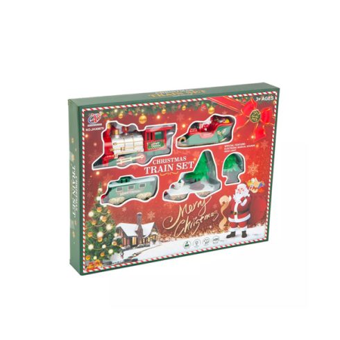 Zenélő és Világító Karácsonyi Kisvasút – elemes – 3 féle pályával Karácsony Ajándék