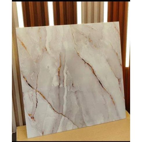 12 Db  Királyi Márvány Dekor Lap Falpanel Falra 60 X 60 Cm Fényes Vízálló Felülettel Bézs