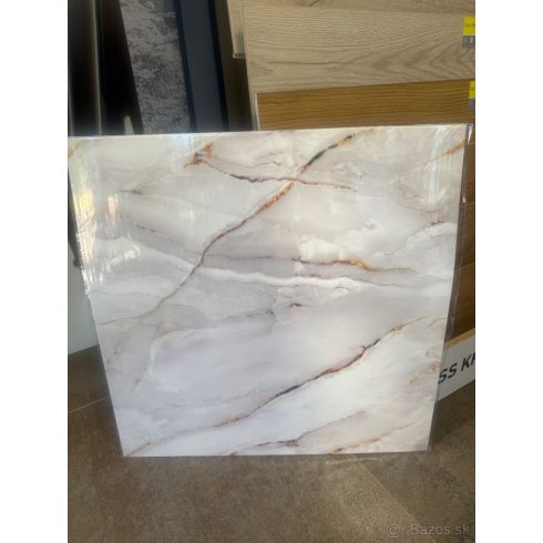 12 Db  Királyi Márvány Dekor Lap Falpanel Falra 60 X 60 Cm Fényes Vízálló Felülettel Bézs