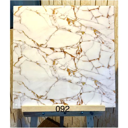 12 Db Királyi Márvány Dekor Falpanel Lap Falra 60 X 60 Cm Fényes Vízálló Felülettel