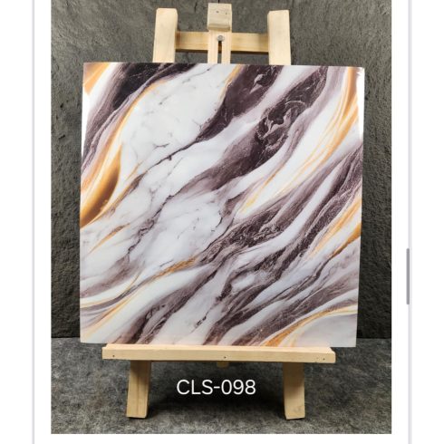 12 Db  Királyi Márvány Dekor Lap Falpanel Falra 60 X 60 Cm Fényes Vízálló Felülettel Fekete-Sárga 1