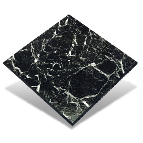 12 Db  Királyi Márvány Dekor Lap Falpanel Falra 60 X 60 Cm Fényes Vízálló Felülettel Fekete Gránit