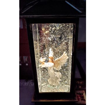   Karácsonyi Angyal Dísztárgy Szentlelket Ábrázoló Galambbal Hógömb Elemes