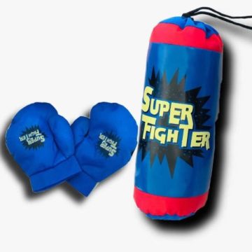   King Felakasztható Box Zsák Boxkesztűvel gyerekeknek – kék – 43x16x16 cm Boxzsák Bokszzsák