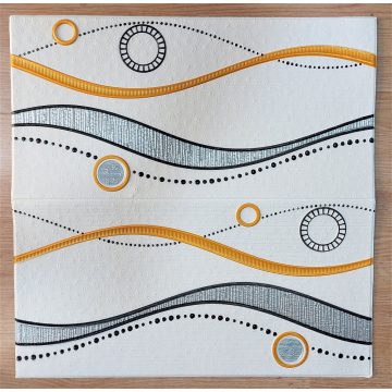   10 darab Öntapadós 3D falmatrica Klasszikus Absztrakt mintával 70x 70 x 0,6 cm-es méretben Tapéta