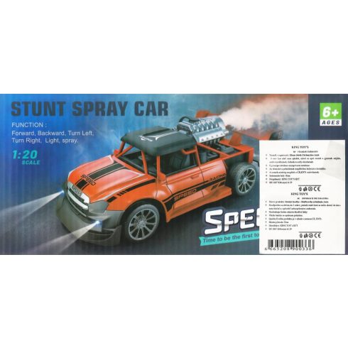 RC Távirányítós autó füst + fény effektekkel (zöld szín) Legjobb Ajándék gyereknek