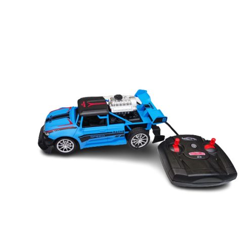 RC Távirányítós autó füst + fény effektekkel (kék szín) Legjobb Ajándék gyereknek