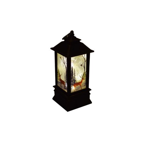 Karácsonyi mintás LED lámpás Szarvas Képpel - 19 cm Bambi l10985