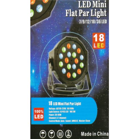 18 LED-es színes Projektor Reflektor Világítás