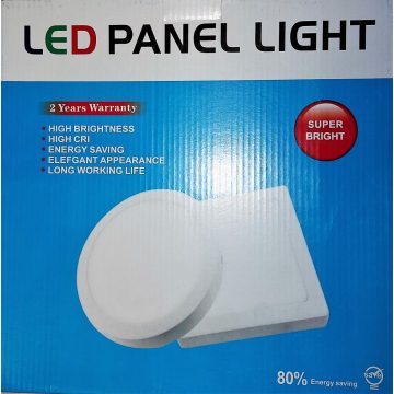   LED Panel, 24W Természetes fehér 2160 Lumen Kör vagy Négyzet Választható!