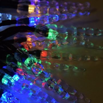   Napemeles Led Karácsonyi Fényfüzér Jégcsap 20 Darab 3 méter Meleg Fehér !