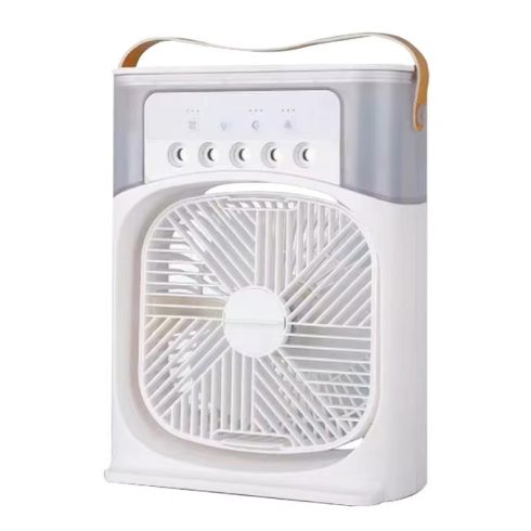 Hordozható Léghűtő Hordozható Ventilátor 3 Szélsebességgel 5 Spray -Mód 7 Led -Es Fény Párologtató Mini Ventilátor hűtő Készülék 26 cm